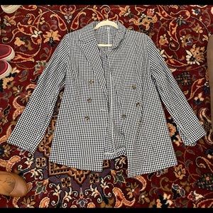 Loose plaid blazer
